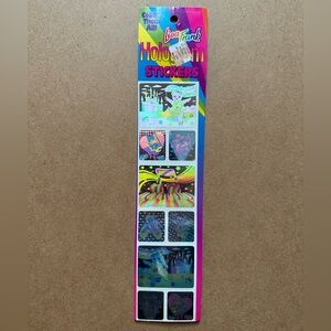 Vintage 90s Lisa Frank Hologram Hollywood Bear Rainbow Sticker Strip NWT Sealed